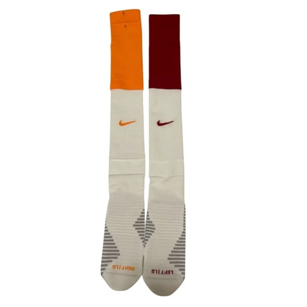 Nike Stadium Galatasaray AS Mens Home Soccer Socks White Orange Maroon DN7621